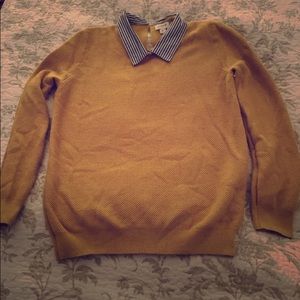 JCrew Keyhole Back Collared Sweater